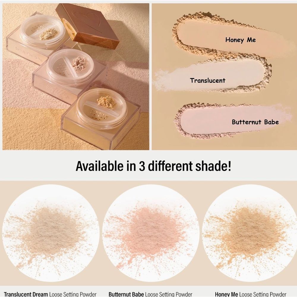 🦋 Beauty Creations Bye Filter Loose Setting Powder Butternut Babe New FullSz - Picture 4 of 6